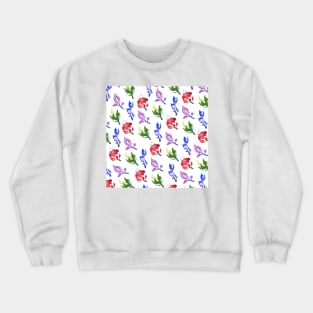 Inazuma Flowers Print (White) Crewneck Sweatshirt